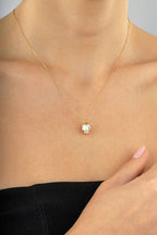 14K Pearl Gold Necklace