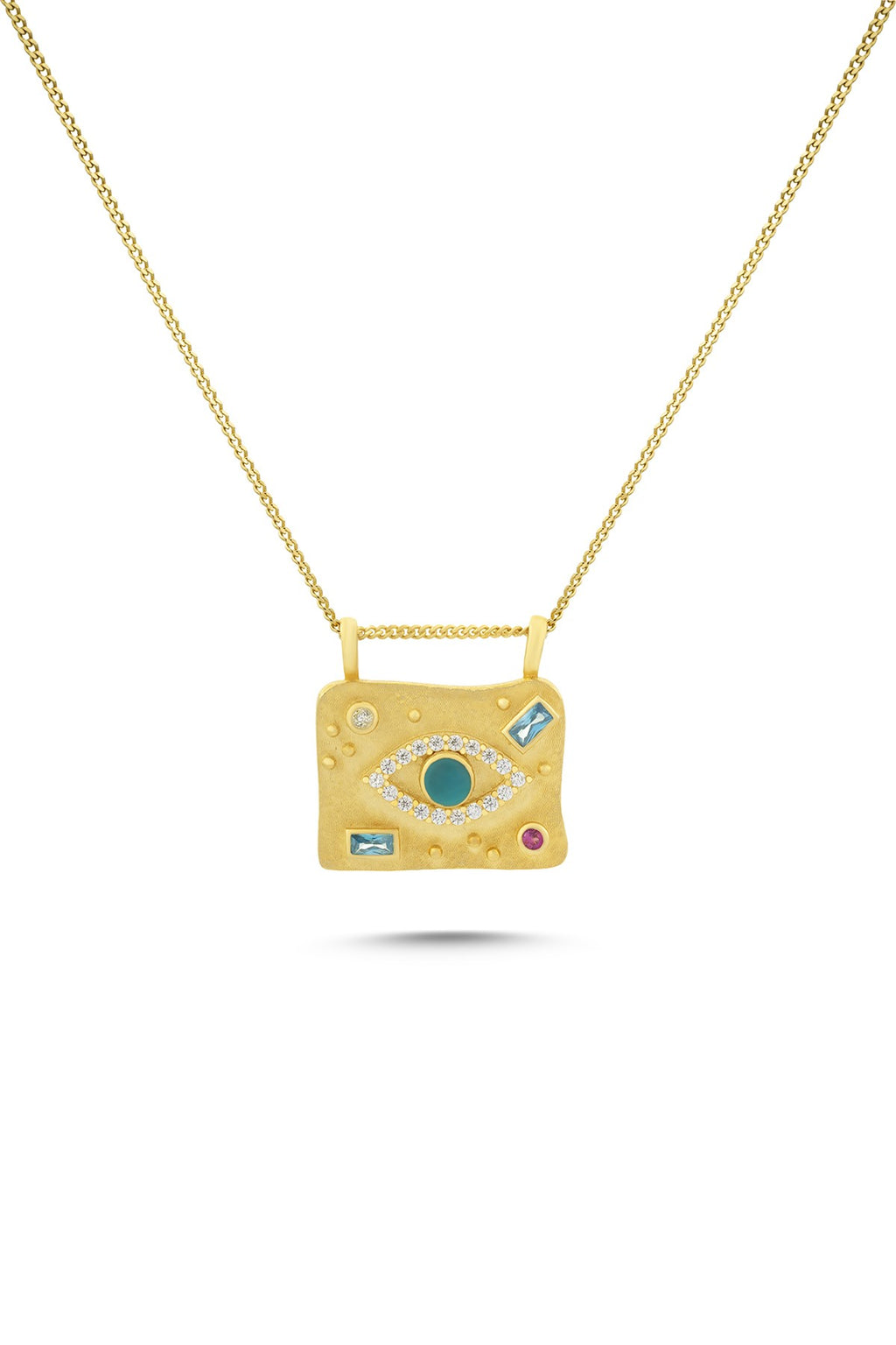 14K Stone-Set Gold Necklace