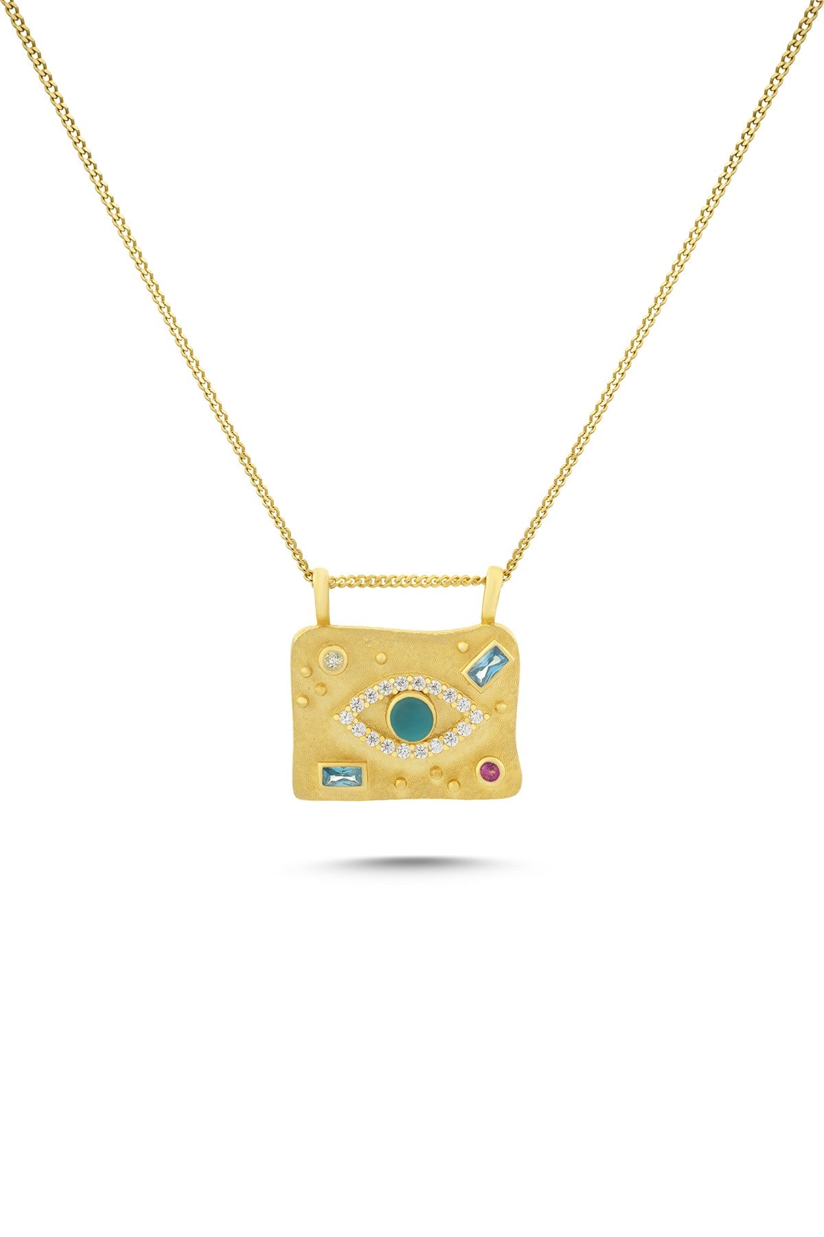14K Stone-Set Gold Necklace