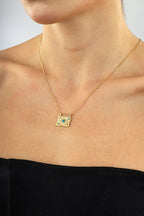 14K Stone-Set Gold Necklace