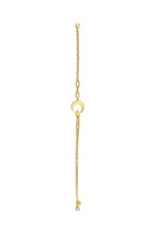 14K Crescent & Star Paperclip Gold Bracelet