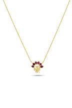 14K Stone-Set 4 Leaf Clover Gold Necklace