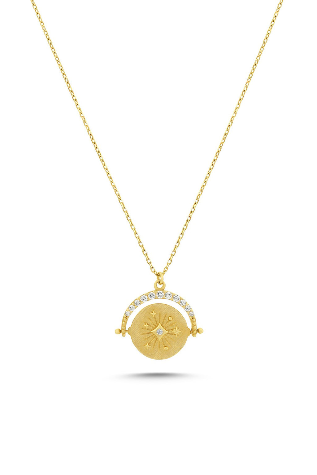 14K Stone-Set Gold Necklace