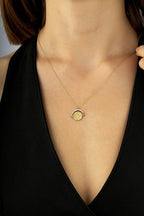 14K Stone-Set Gold Necklace