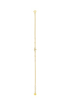 14K Lotus Floral White Stone-Set Gold Bracelet