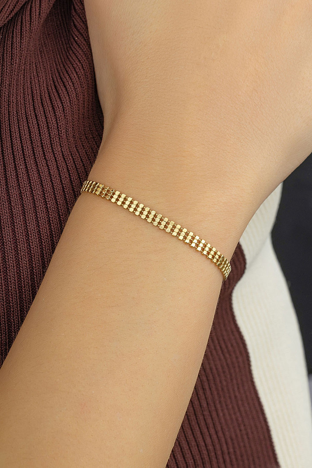 14K Pattern Gold Bracelet