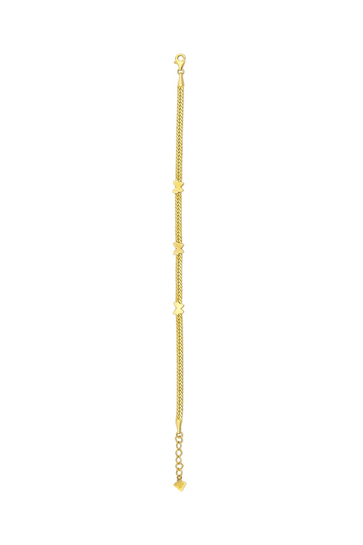 14K Butterfly Motif Mesh Gold Bracelet