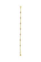 14K Pink Stone-Set Floral Gold Bracelet