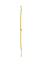 14K Chain Star Stone-Set Gold Bracelet