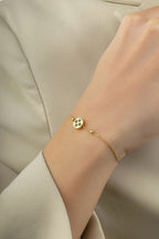 14K Black Rectangular Gold Bracelet