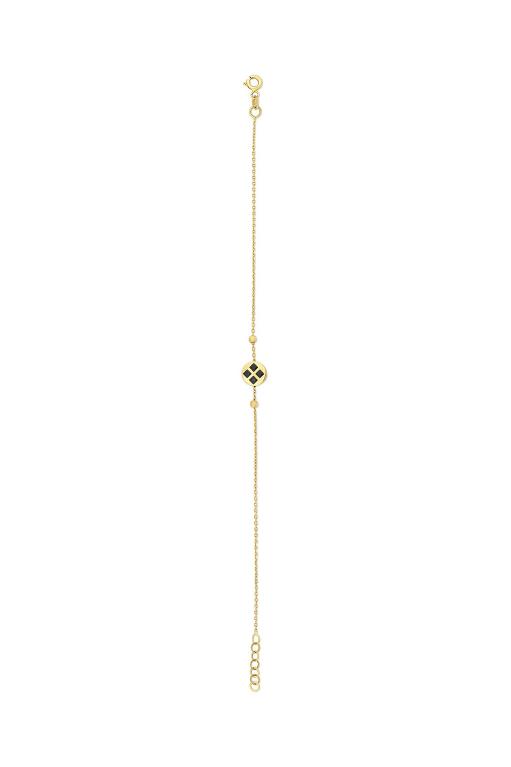 14K Black Rectangular Gold Bracelet