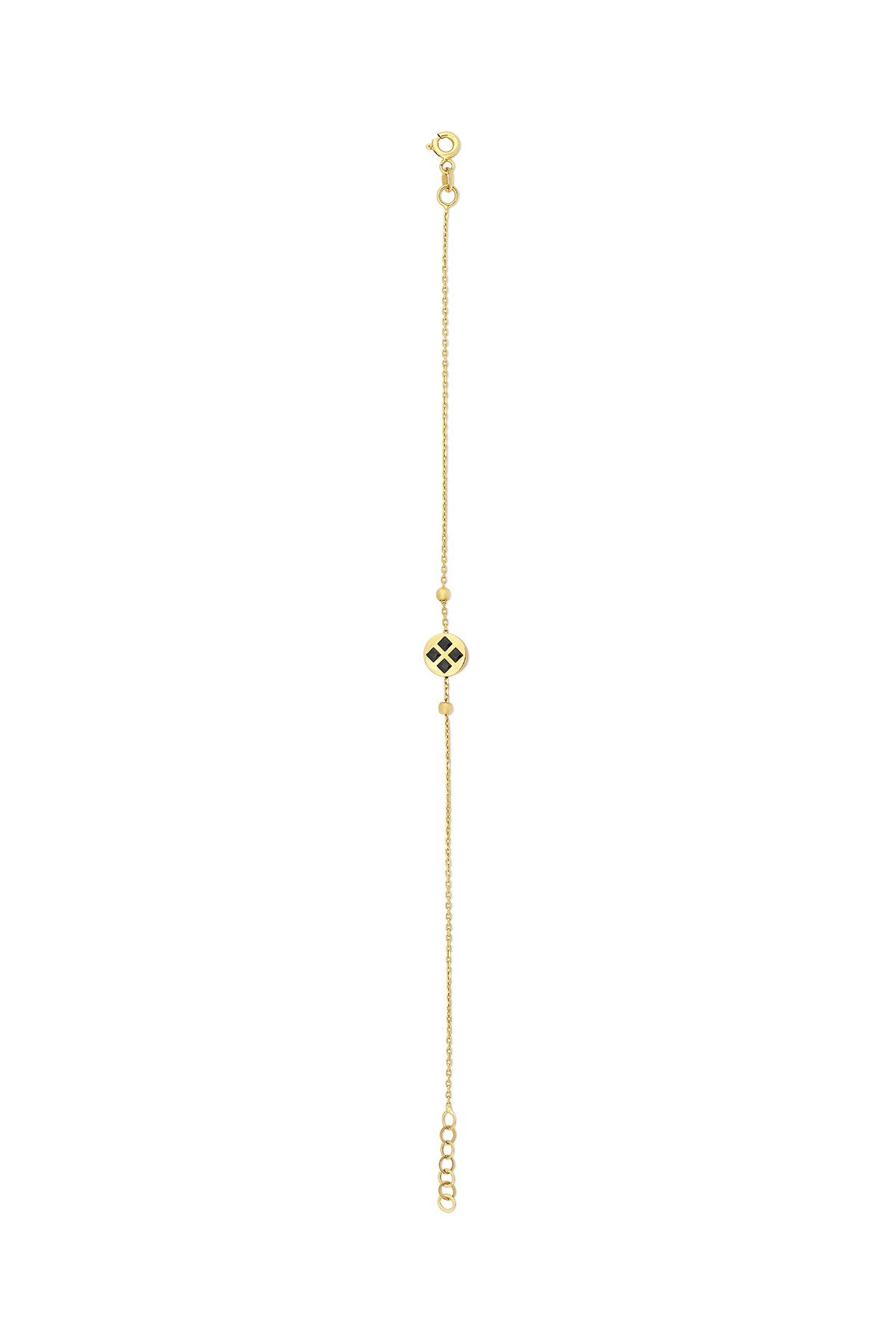14K Black Rectangular Gold Bracelet