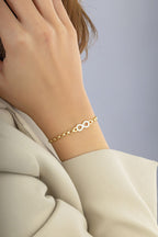 14K Infinity Chain Gold Bracelet