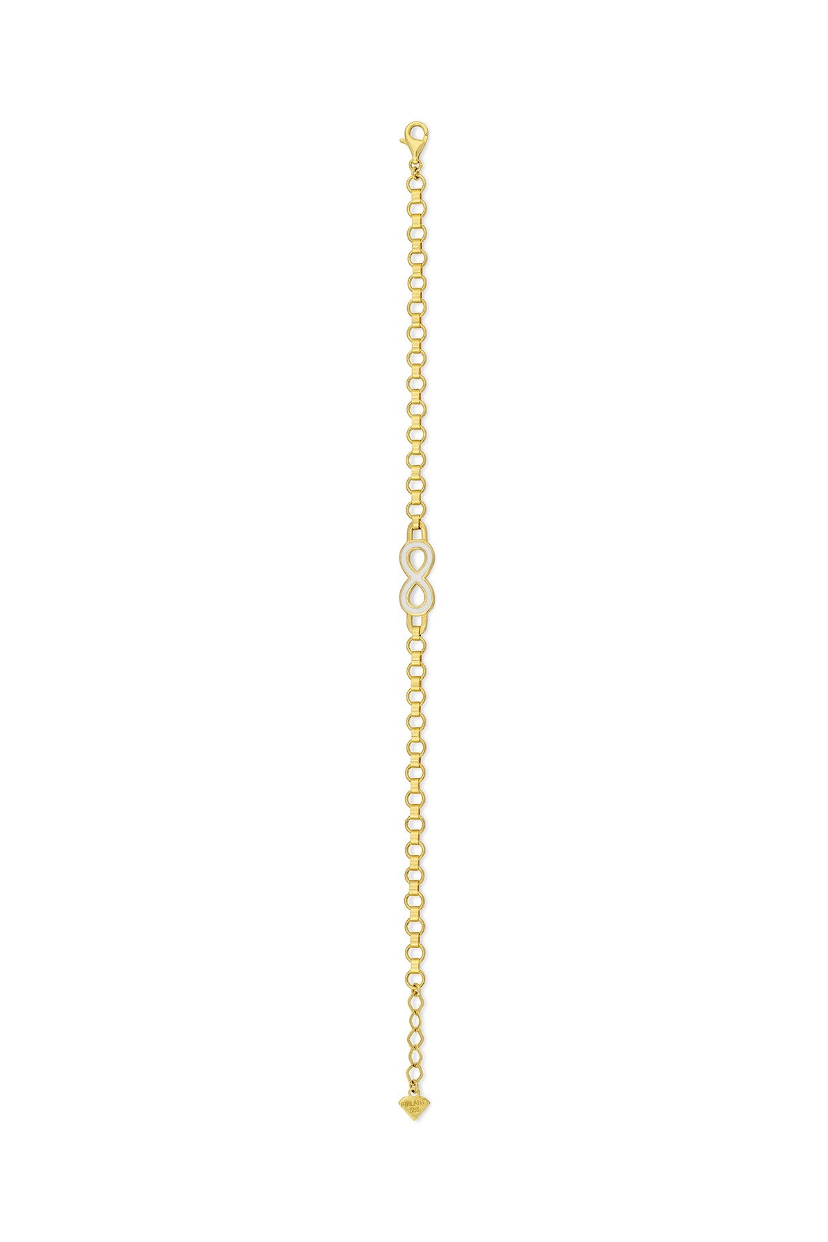 14K Infinity Chain Gold Bracelet