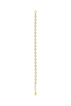 14K Gold White Stone-Set Chain Bracelet