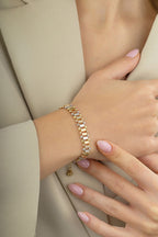 Modern Rose Silver Gold Bracelet