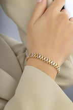 Modern Rose Silver Gold Bracelet