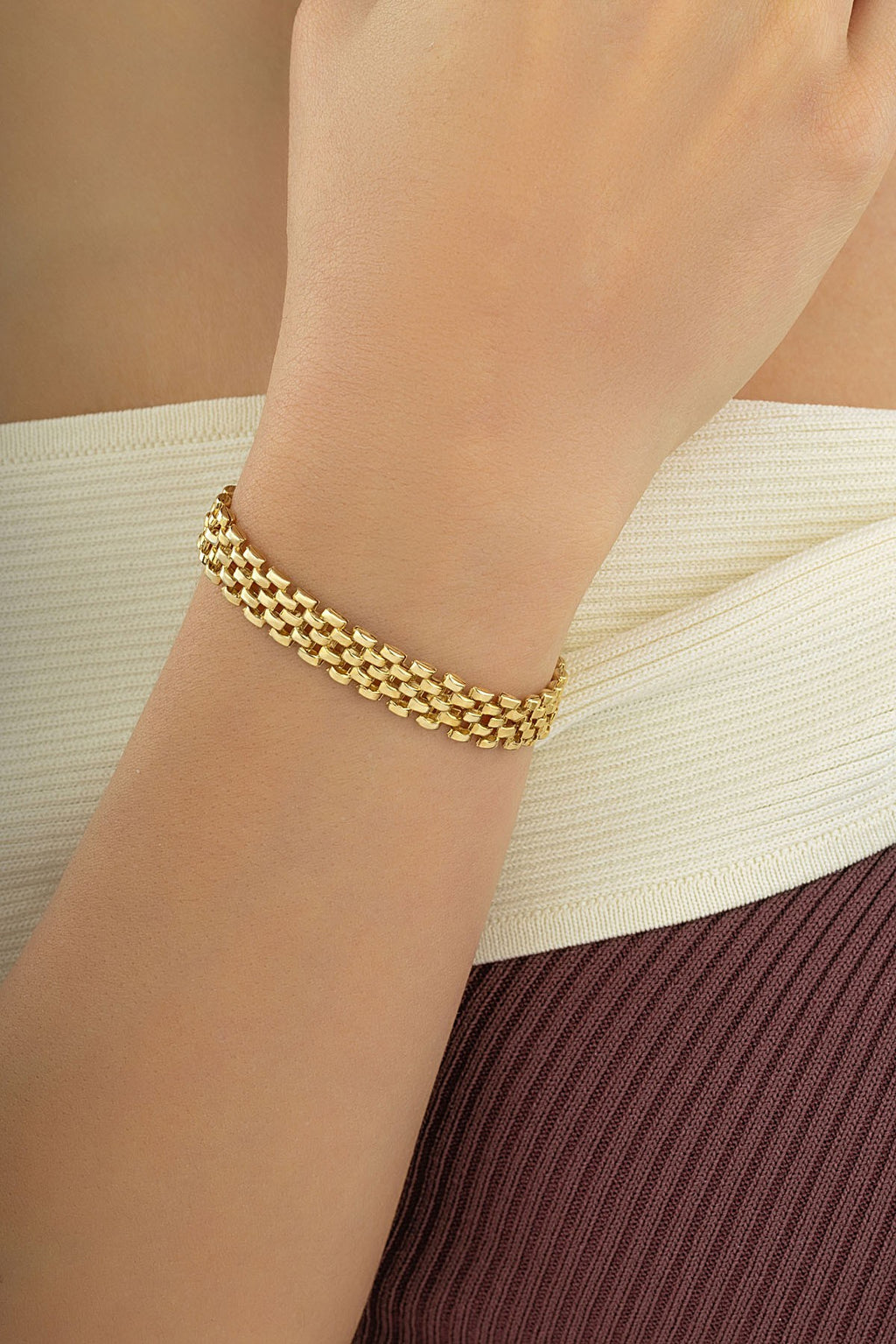 14K Gold Elegant Chain Bracelet