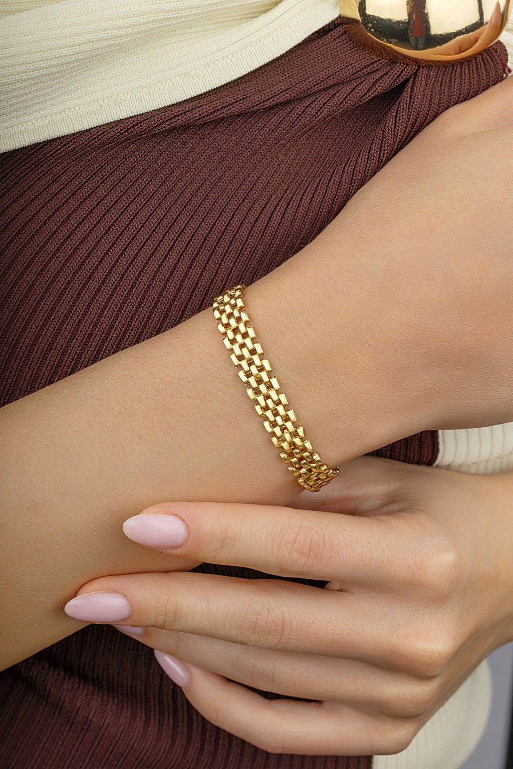14K Gold Elegant Chain Bracelet