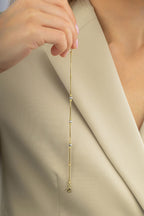 14K Beaded Delicate Gold Bracelet