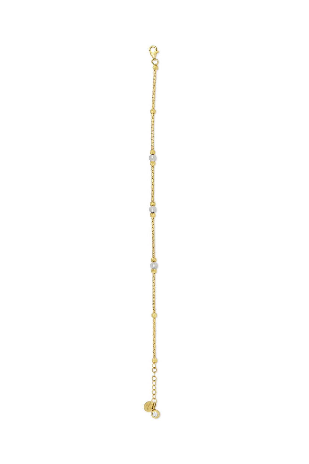 14K Beaded Delicate Gold Bracelet