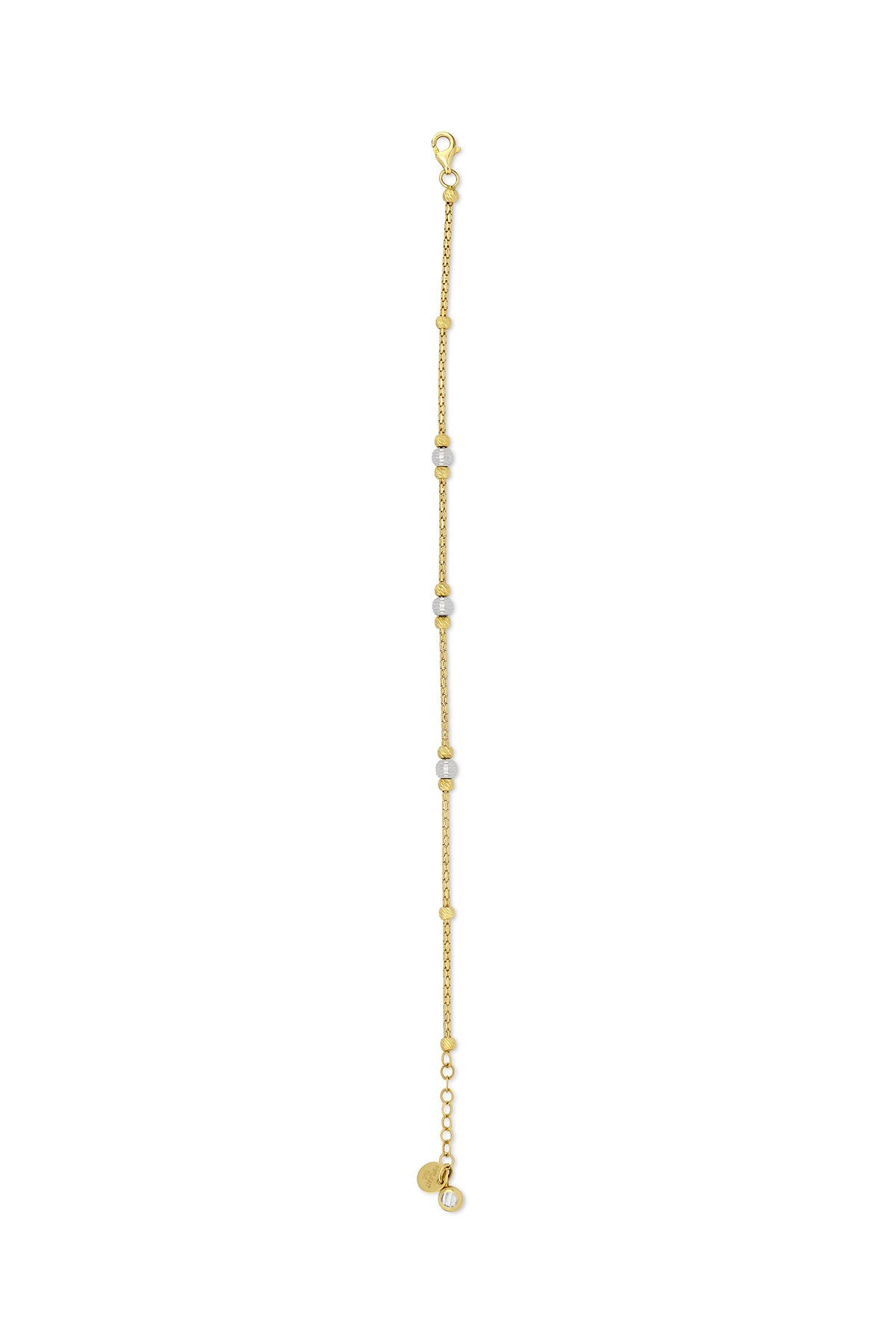 14K Beaded Delicate Gold Bracelet