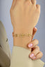 14K Paperclip Beaded Gold Bracelet
