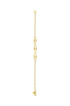14K Paperclip Beaded Gold Bracelet