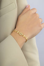 14K Link Chain Gold Bracelet