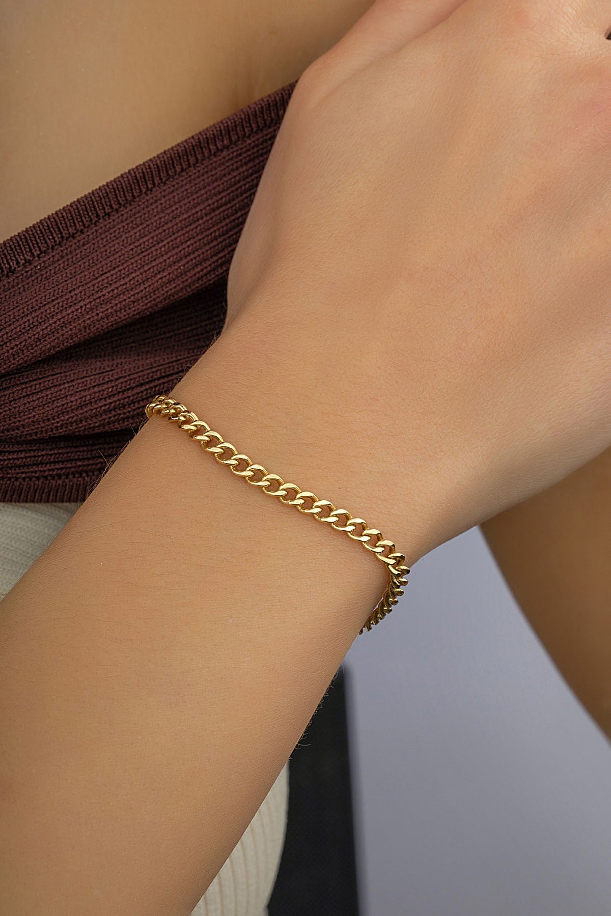 14K Chain Gold Bracelet