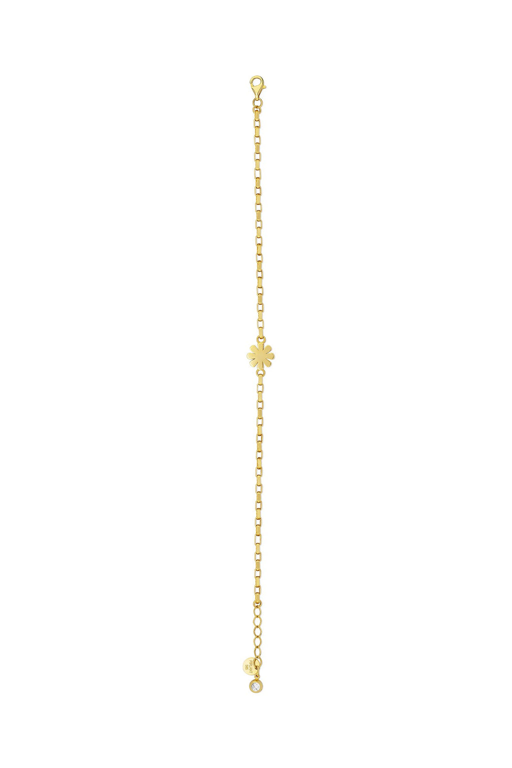 14K Plain Floral Gold Bracelet