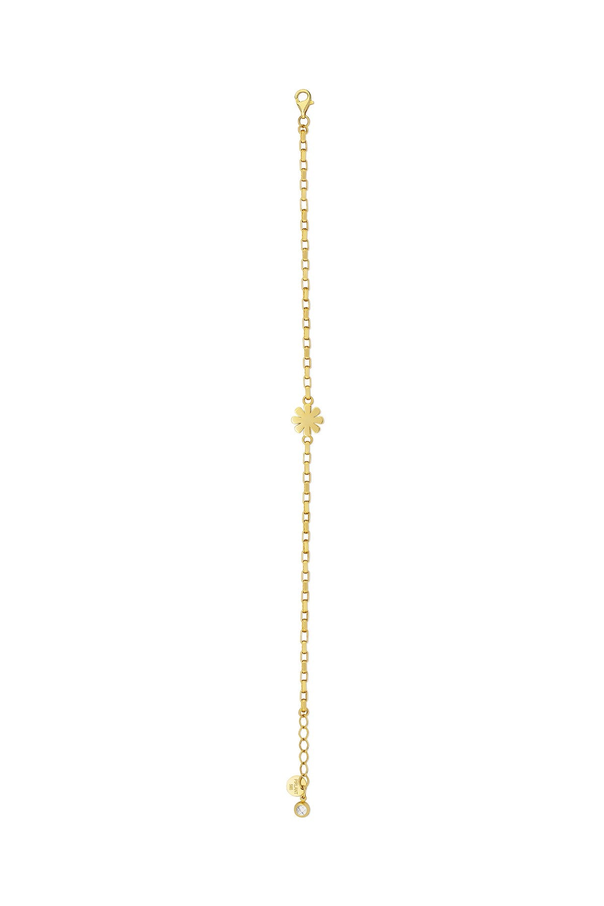 14K Plain Floral Gold Bracelet