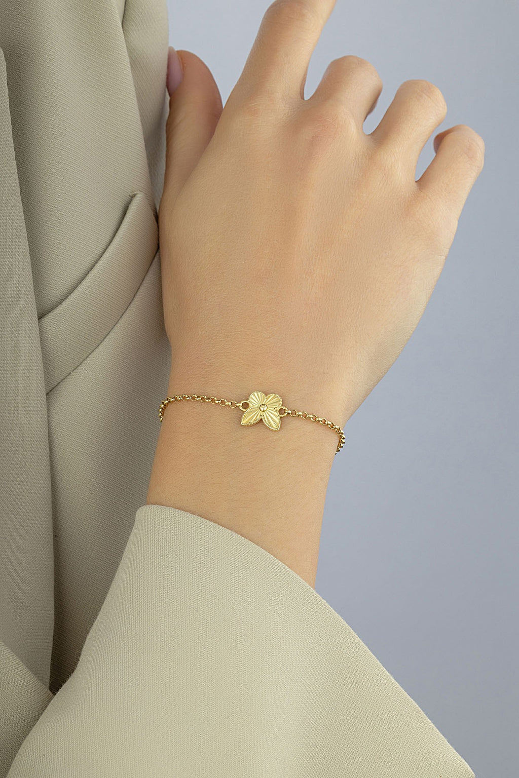 14K Butterfly Gold Bracelet