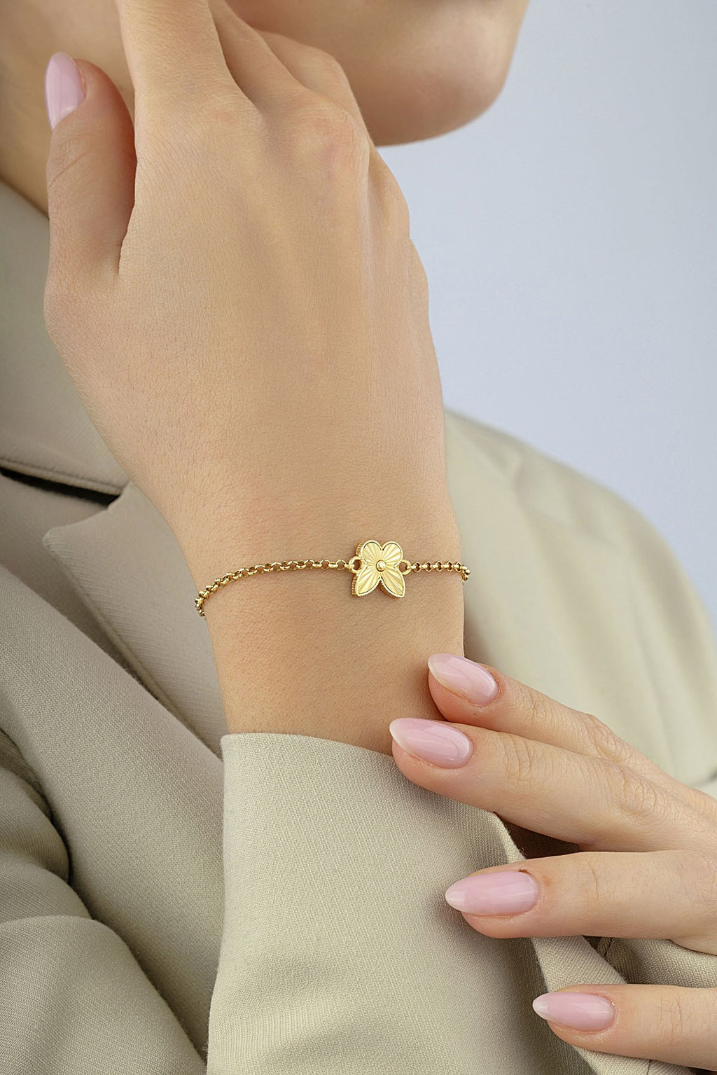 14K Butterfly Gold Bracelet