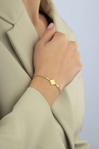 14K Modern Clover Gold Bracelet