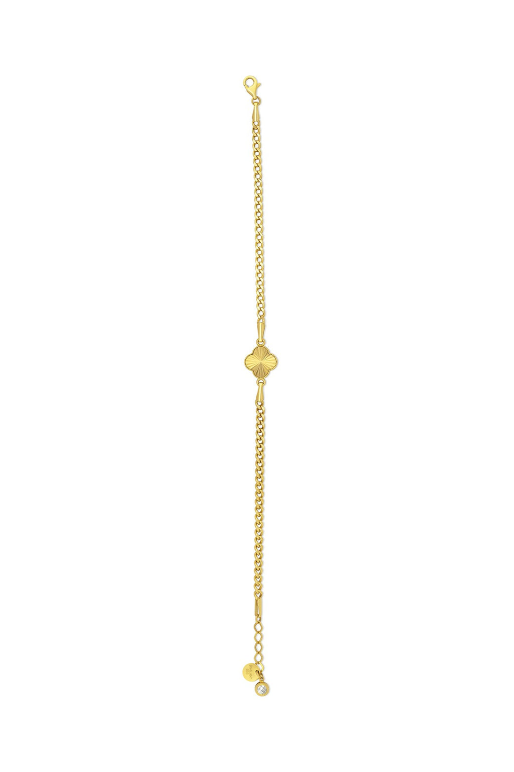14K Modern Clover Gold Bracelet