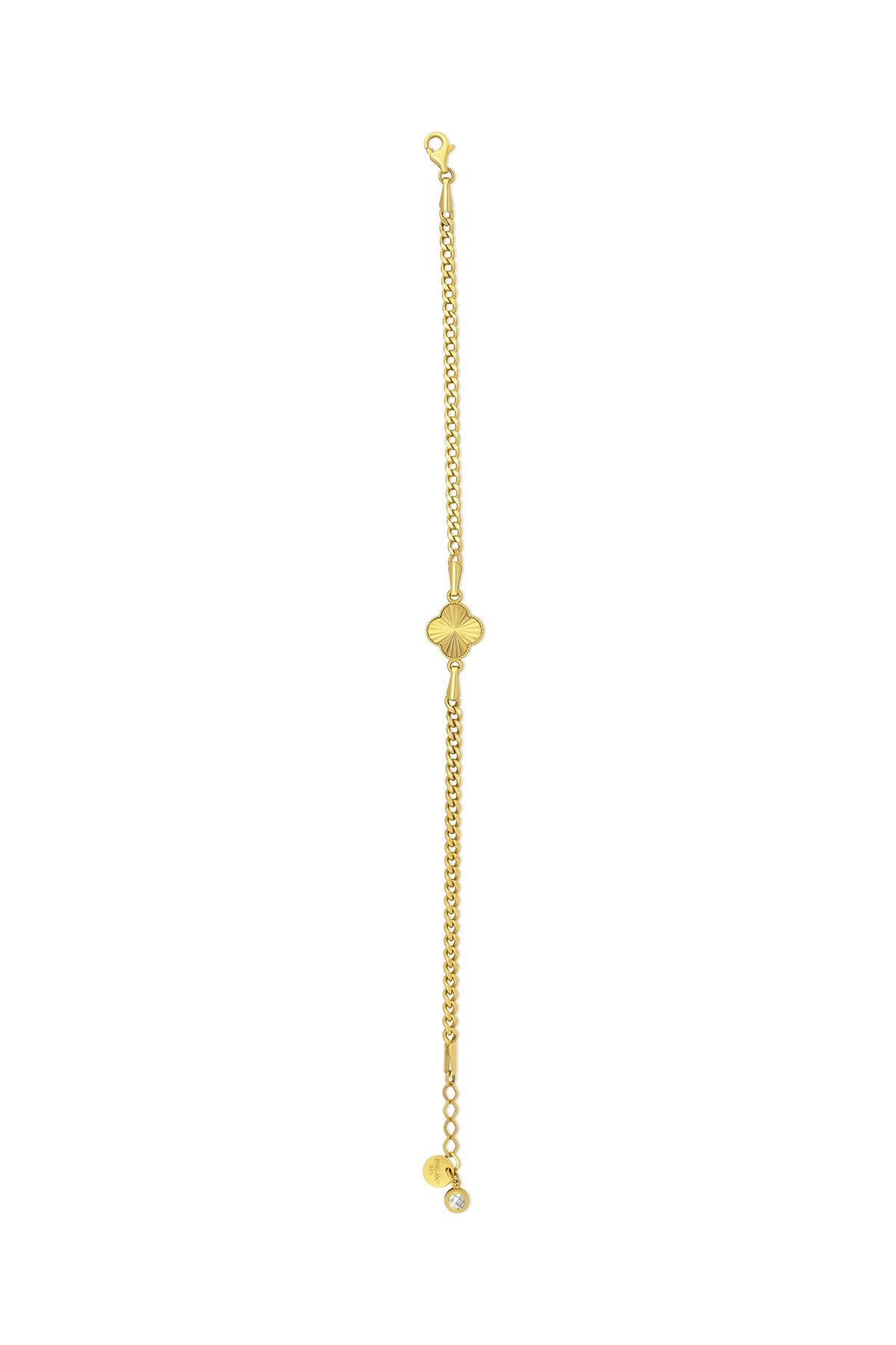 14K Modern Clover Gold Bracelet