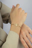 14K Stone-Set Clover Gold Bracelet
