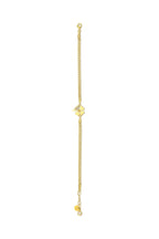 14K Stone-Set Clover Gold Bracelet