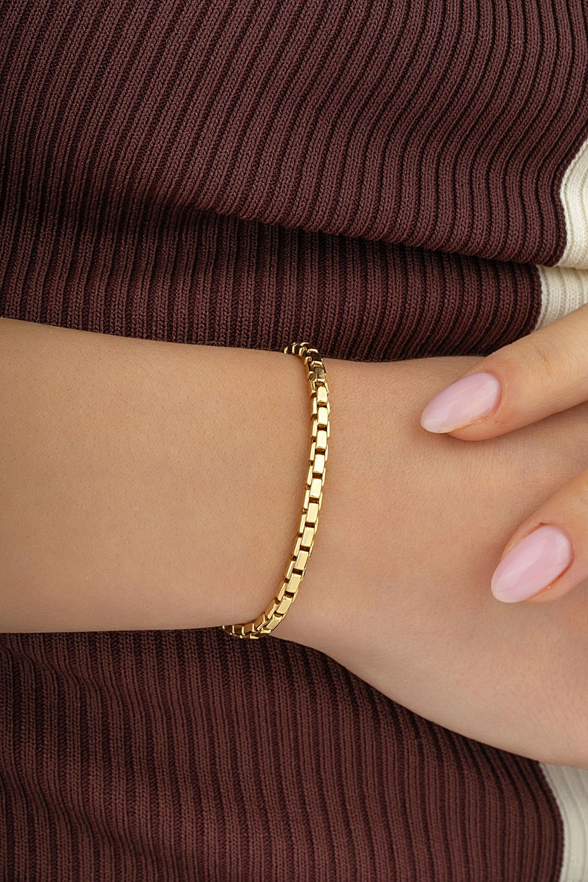 14K Elegant Chain Gold Bracelet