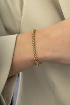 14K Black Dotted Bead Gold Bracelet