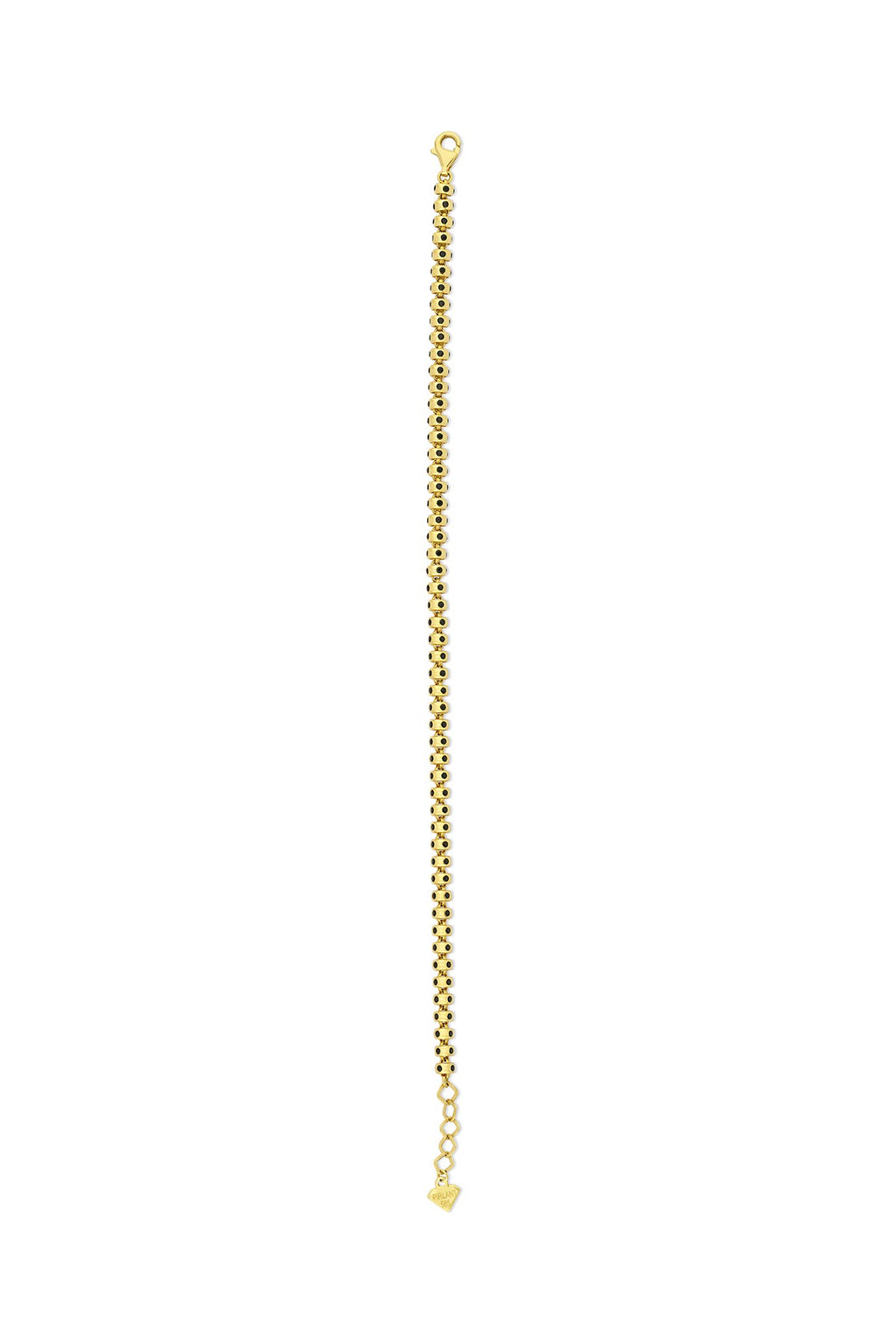 14K Black Dotted Bead Gold Bracelet
