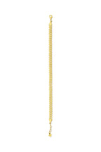14K Leaf Patterned Chain Bracelet
