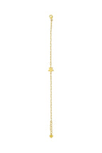 14K Paperclip Star Gold Bracelet