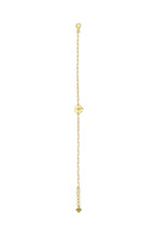 14K Paperclip Clover Gold Bracelet