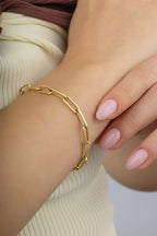 14K Gold Paperclip Bracelet