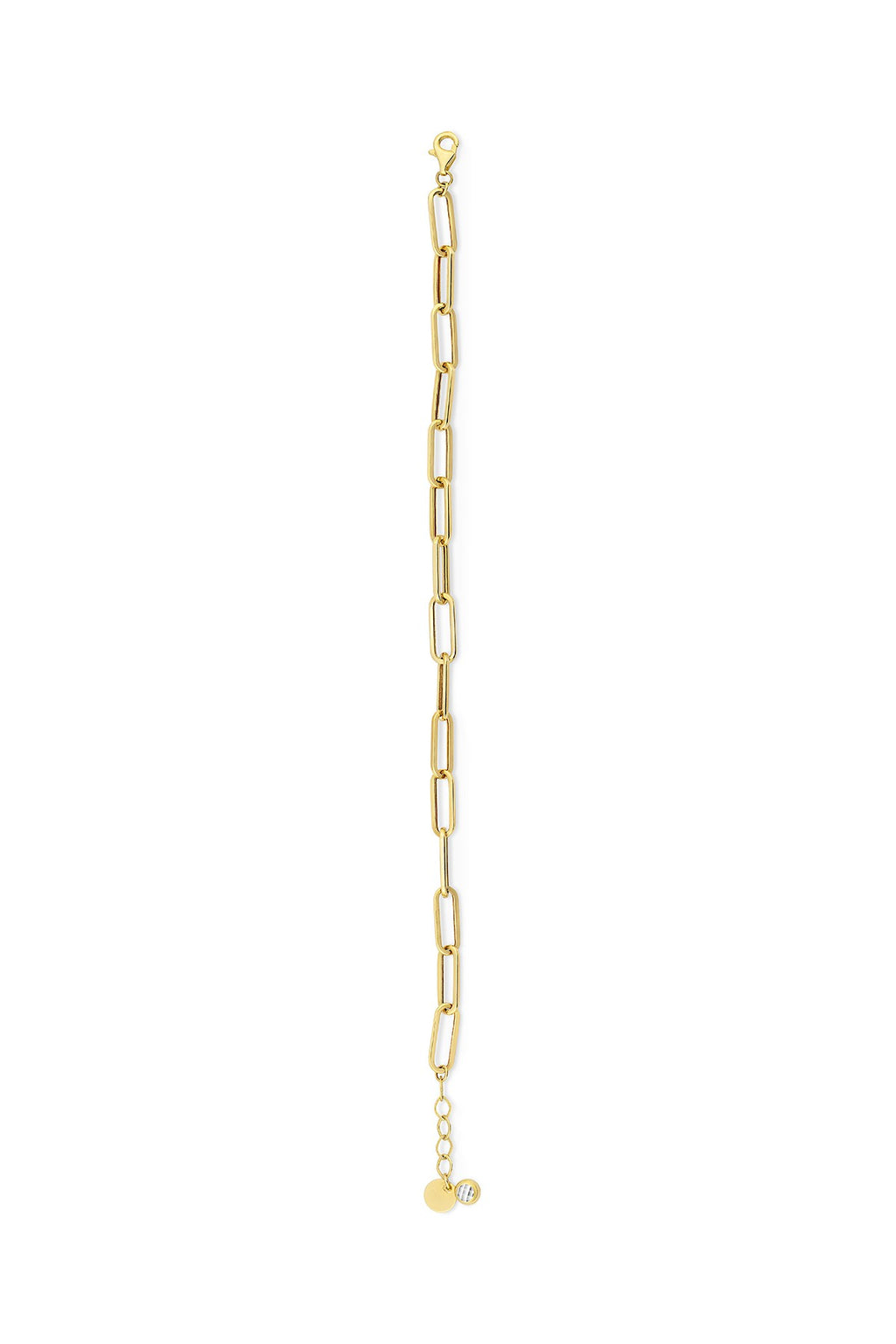 14K Gold Paperclip Bracelet