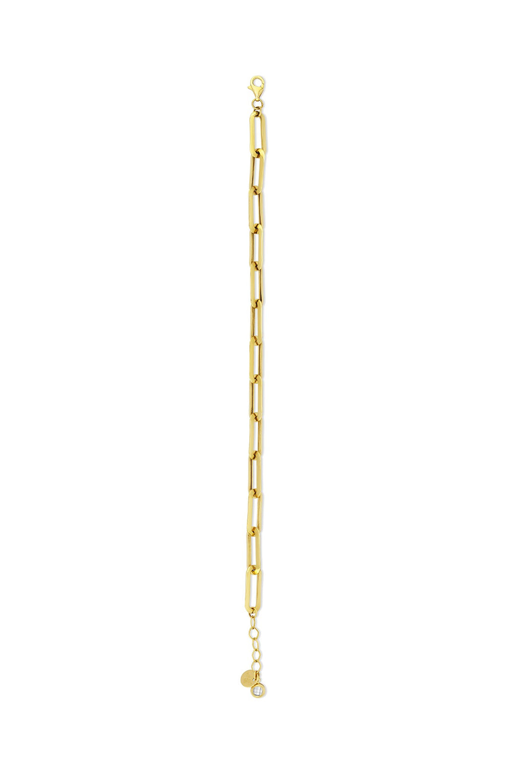 14K Paperclip Wide Gold Bracelet