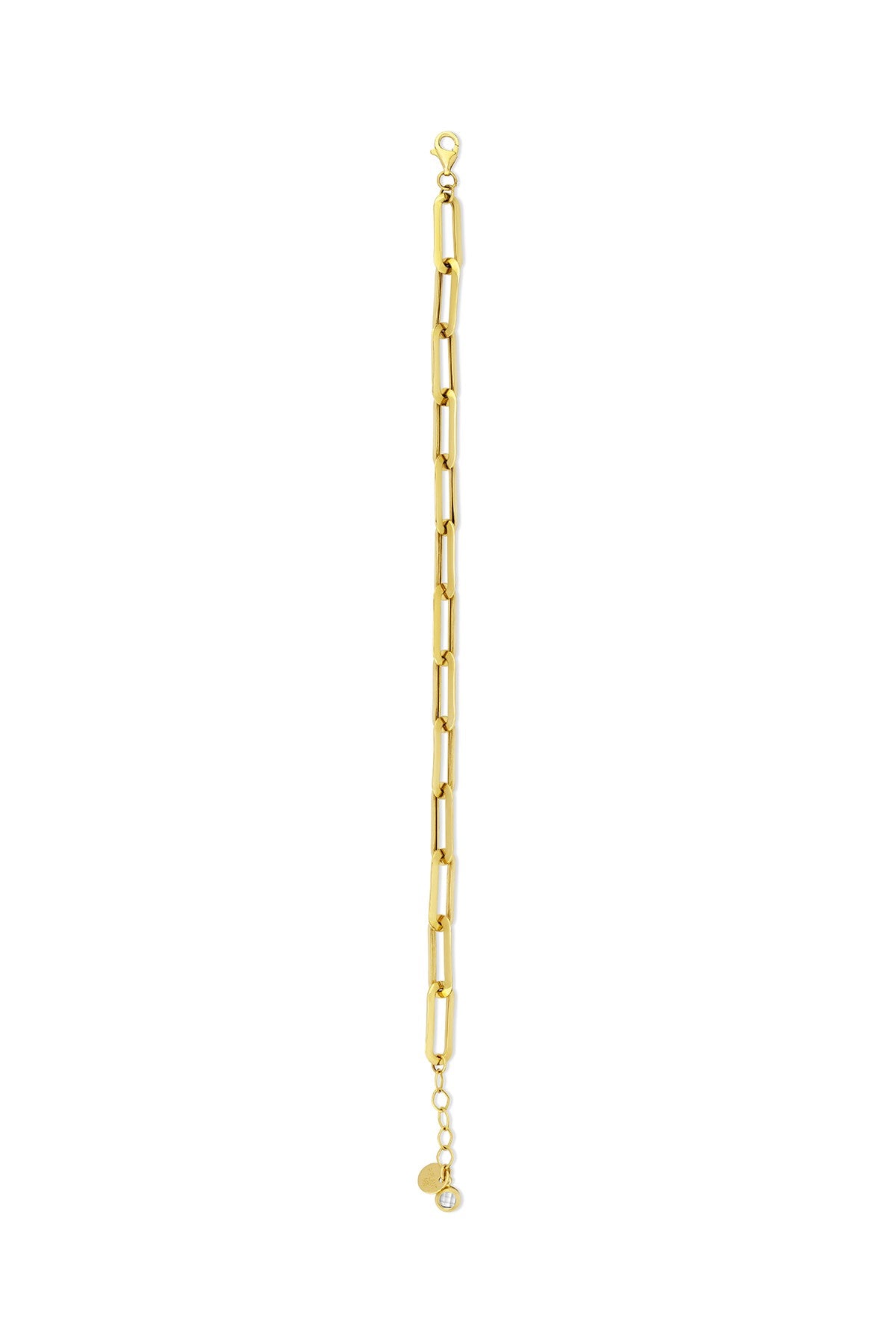 14K Paperclip Wide Gold Bracelet
