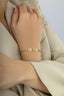 14K Mini White Star Chain Gold Bracelet